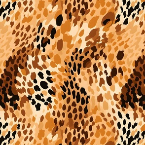 Black, Brown & Cream Abstract Dots - large