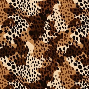 Black, Brown & Cream Abstract Dots - small