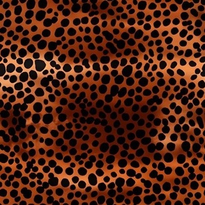 Black & Brown Abstract Polka Dots - medium