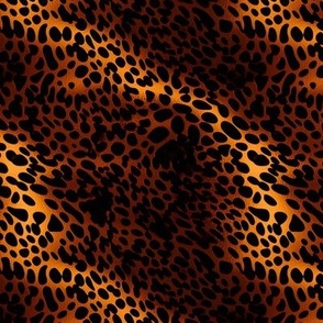 Black & Orange Abstract Polka Dots - small