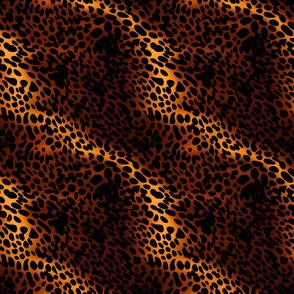 Black & Orange Abstract Polka Dots - medium