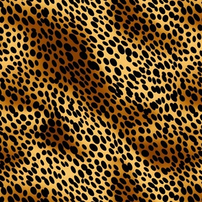 Black & Orange Abstract Polka Dots - large