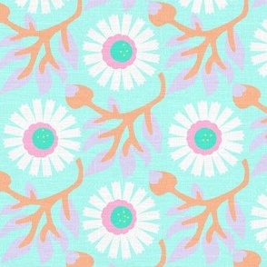 Vintage Gerber Daisies in Peach Fuzz Pastels (medium)