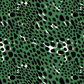 Green & Black Abstract Dots - small