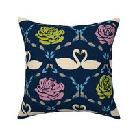 Swan in love navy blue - Valentine’s day 2