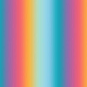 Bright 80s  Pastel Candy Rainbow Ombré Stripes - Ditsy Scale - Vertical Ombre Bold Bright Gradient