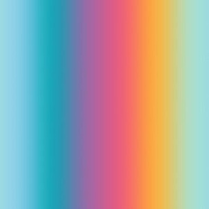 Bright 80s  Pastel Candy Rainbow Ombré Stripes - Small Scale - Vertical Ombre Bold Bright Gradient