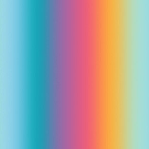Bright 80s  Pastel Candy Rainbow Ombré Stripes - Medium Scale - Vertical Ombre Bold Bright Gradient