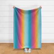 Bright 80s  Pastel Candy Rainbow Ombré Stripes - Large Scale - Vertical Ombre Bold Bright Gradient
