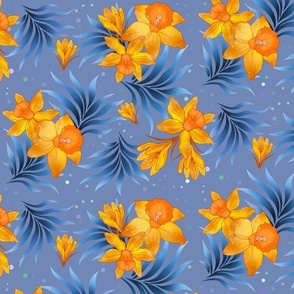 Daffodil Flowers - Blue