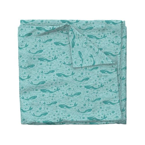 Mermaid Pattern Aqua Blue Green