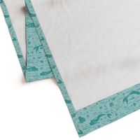 Mermaid Pattern Aqua Blue Green