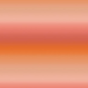 Persimmon Orange Pink Apricot Ombré Stripes - Ditsy Scale - Horizontal Ombre Gradient