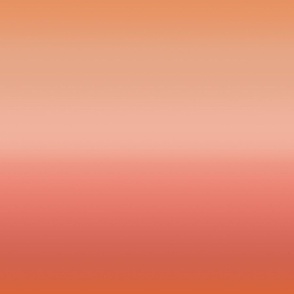 Persimmon Orange Pink Apricot Ombré Stripes - Large Scale - Horizontal Ombre Gradient