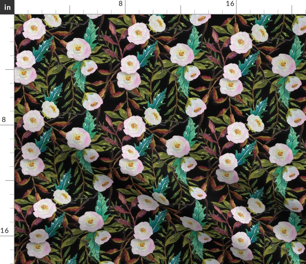 FLorography - Midnight Wild floral Pattern