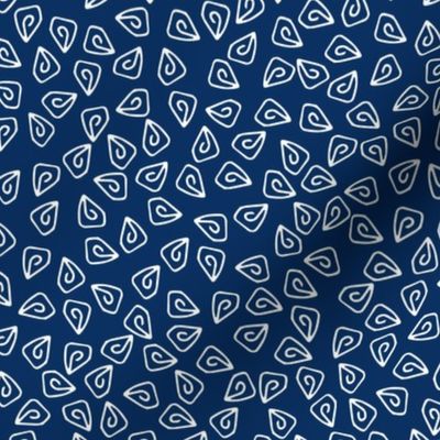 Ditsy Leaves quilting belnder | Flag Blue RWB | non directional | 12 inch