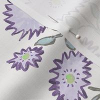 Melanie Block Bloom Purple and Aqua