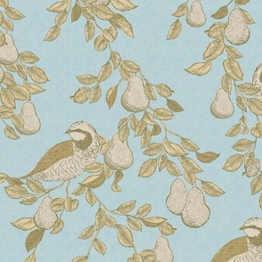 The Pear Tree {Powder Blue Gilt} large