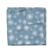 Serene Floating Dandelions Light Blue