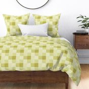 Canvas Textured Checkerboard - retro key lime green 