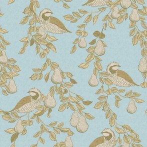 The Pear Tree {Powder Blue Gilt} medium