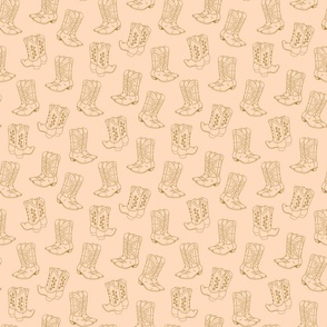 Cowboy boots outline (light peach, small)