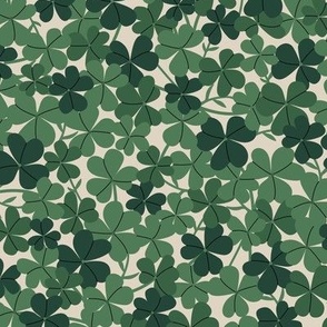 Little lucky Irish clover garden - Green springtime st patrick's day shamrock design pine green