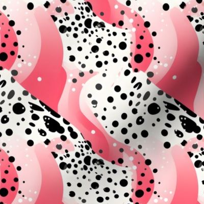 Pink, Black & White Abstract - small