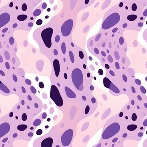 Purple, Cream & White Abstract Dots - small