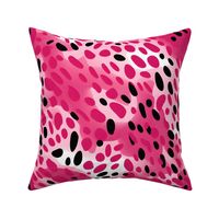 Pink, Black & White Abstract Dots - large