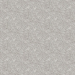 (S) Cross Hatch Hay Modern Abstract Sand Gray and White