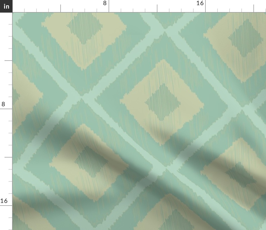 Diamond Bargello-Soft Blue Greens-Tranquil Palette