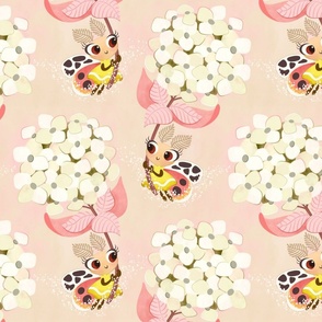 Cute whimsical fairy moth 12x12''