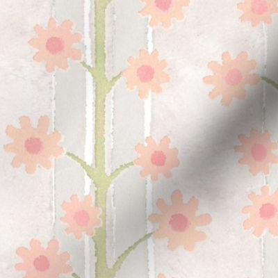 Soft Flower Stripes 24-inch repeat