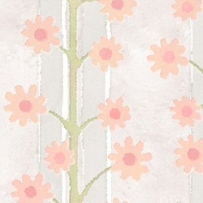 Soft Flower Stripes 24-inch repeat