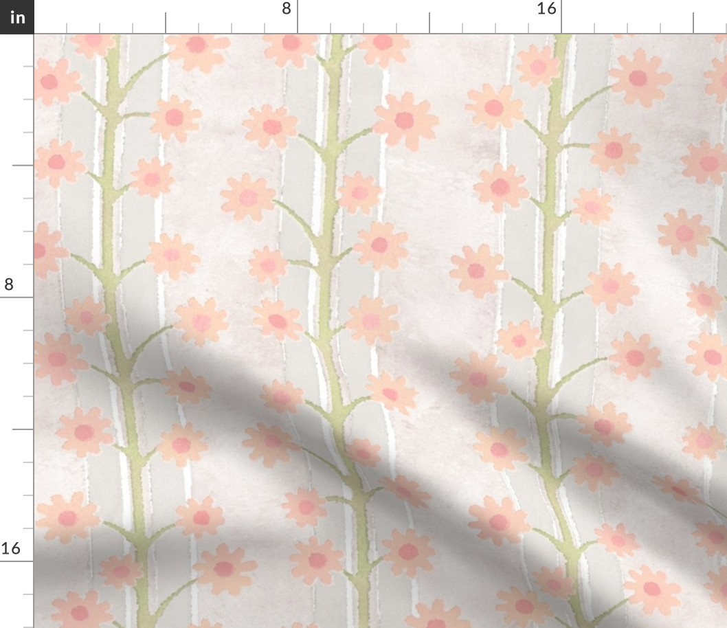 Soft Flower Stripes 24-inch repeat