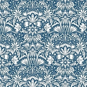 belinda blooms on navy blue small scale