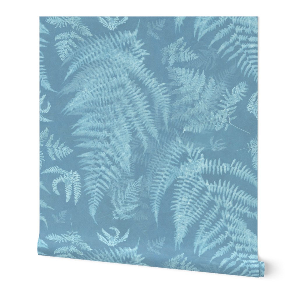 Serene Cyanotype Ferns