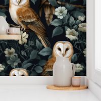 floral barn owl 