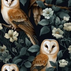 floral barn owl 