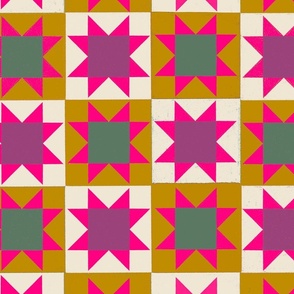 Cozy Quilt (Pink/Mustard)