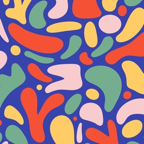Kidney-Shaped Pool (Primary Colors)