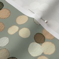 Watercolor dots - Neutral dots - Sage Green - Medium - MetallicWallpaperModern Wallpaper