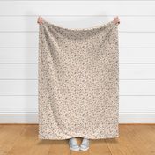 Watercolor dots Winter holiday neutral Snow Rust Brown Ecru Small 