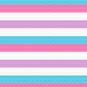 Intersexual flag stripes with hearts