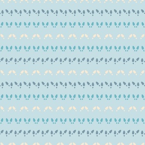 Cowboy boots, multi footprints lines (pale blue, small)