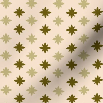 Camouflage abstract stars in khaki green colors