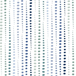dots waves - blues and greens (V) - abstract coastal dots wallpaper