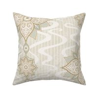 Serene mandalas with ripples - calm, relaxing neutral - large