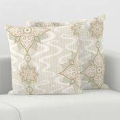 Serene mandalas with ripples - calm, relaxing neutral - large